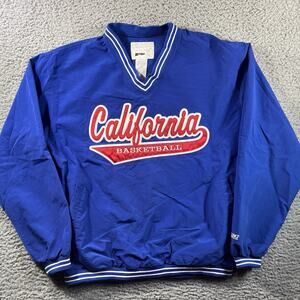 Vintage DeLong California Basketball Windbreaker Pullover Jacket Blue Men's M
